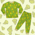 Personalized Grinch Pajama Set for Kids | Christmas Gift Pajamas Set GradoCreations