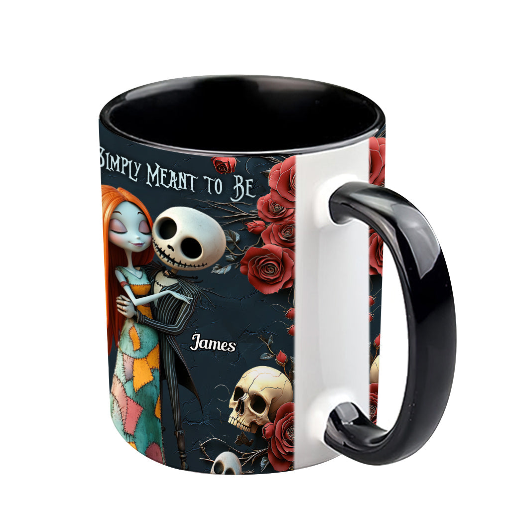 Personalized Nightmare Accent Mug Custom Name Gift for Couple Accent Mug GradoCreations