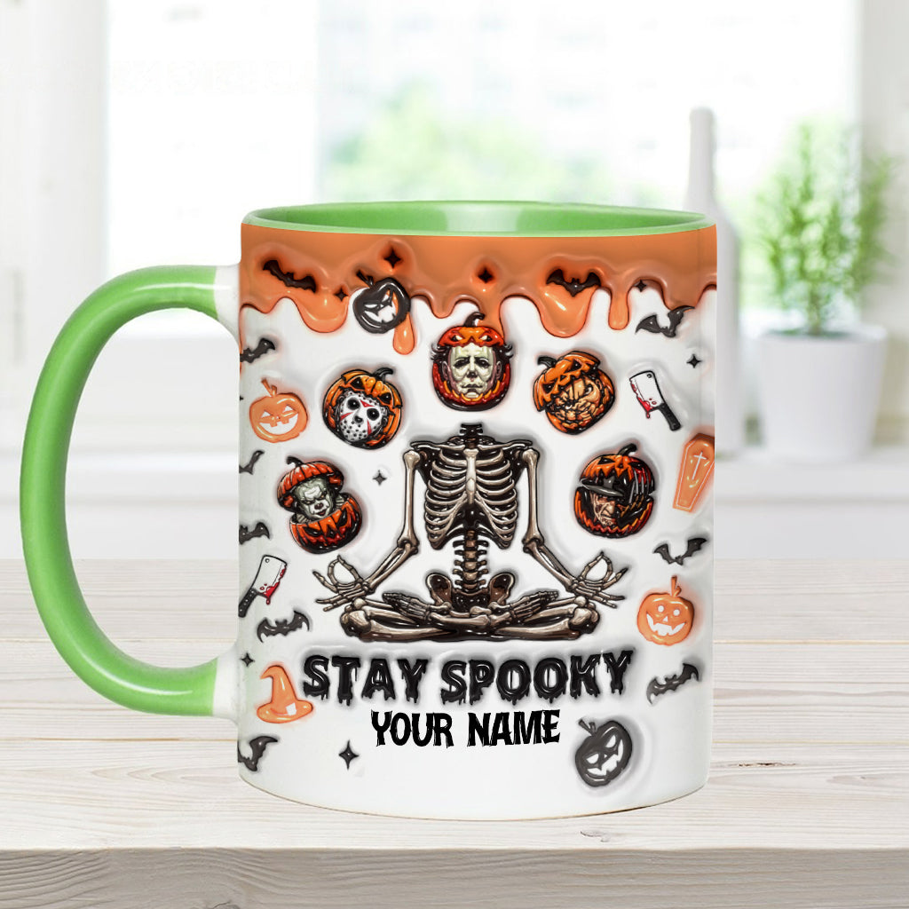 Personalized Stay Spooky Accent Mug Custom Name Gift Accent Mug GradoCreations
