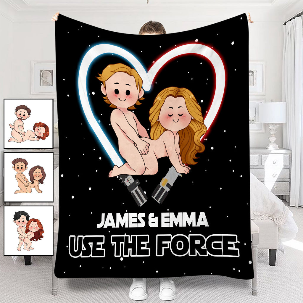 Personalized The Force Blanket Custom Name Romantic Gift Blanket GradoCreations