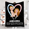 Personalized The Force Blanket Custom Name Romantic Gift Blanket GradoCreations