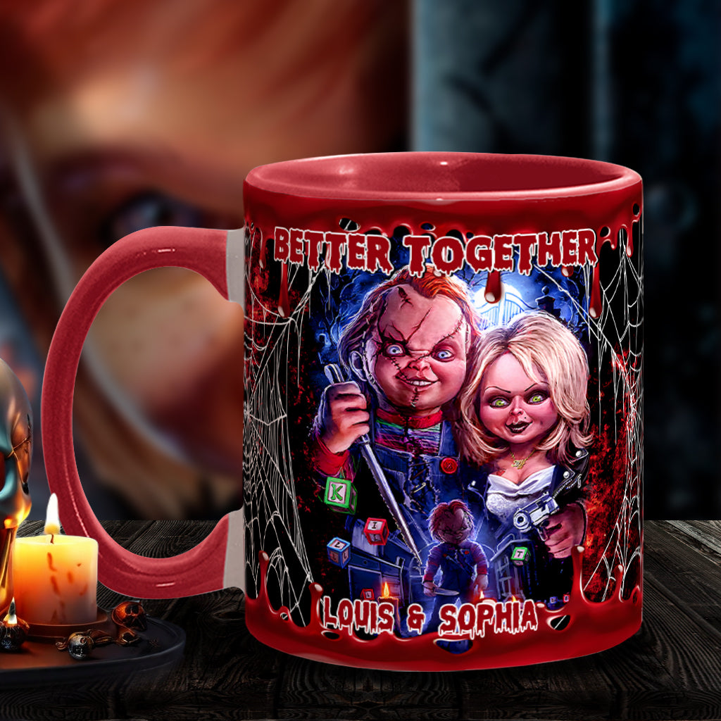 Personalized Chucky & Tiffany Accent Mug Custom Name Gift Accent Mug GradoCreations
