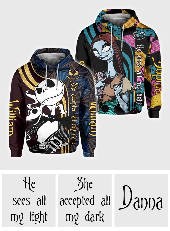 Personalized Nightmare Before Christmas All Over Shirt Custom Name Gift All Over Shirt GradoCreations