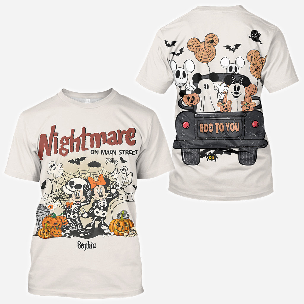 Personalized Nightmare On Main Street Mouse All Over Shirt for Halloween Gift All Over Shirt GradoCreations