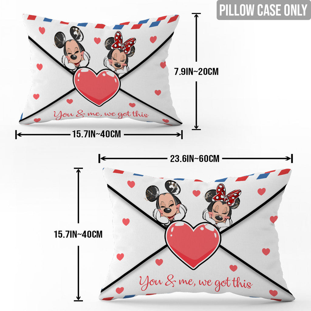 Personalized Love Letter Envelope Rectangular Pillow Cover for Couples Rectangle Pillow Cover GradoCreations