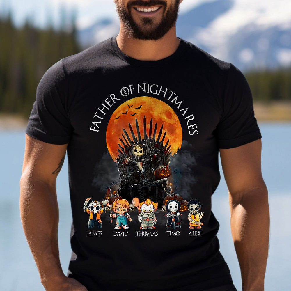 Personalized Father T-Shirt and Hoodie with 4 Character Design T-shirt & Hoodie GradoCreations
