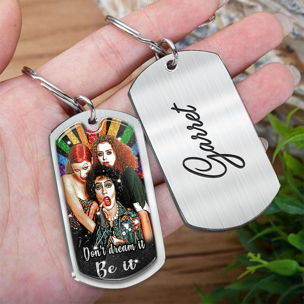Personalized LGBT Support Epoxy Metal Keychain Unique Gift Epoxy Metal Keychain GradoCreations