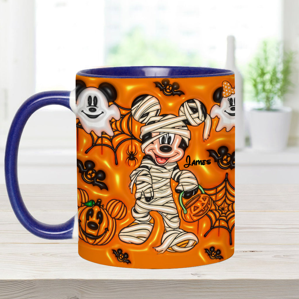 Personalized Halloween Accent Mug for Kids Custom Names Accent Mug GradoCreations