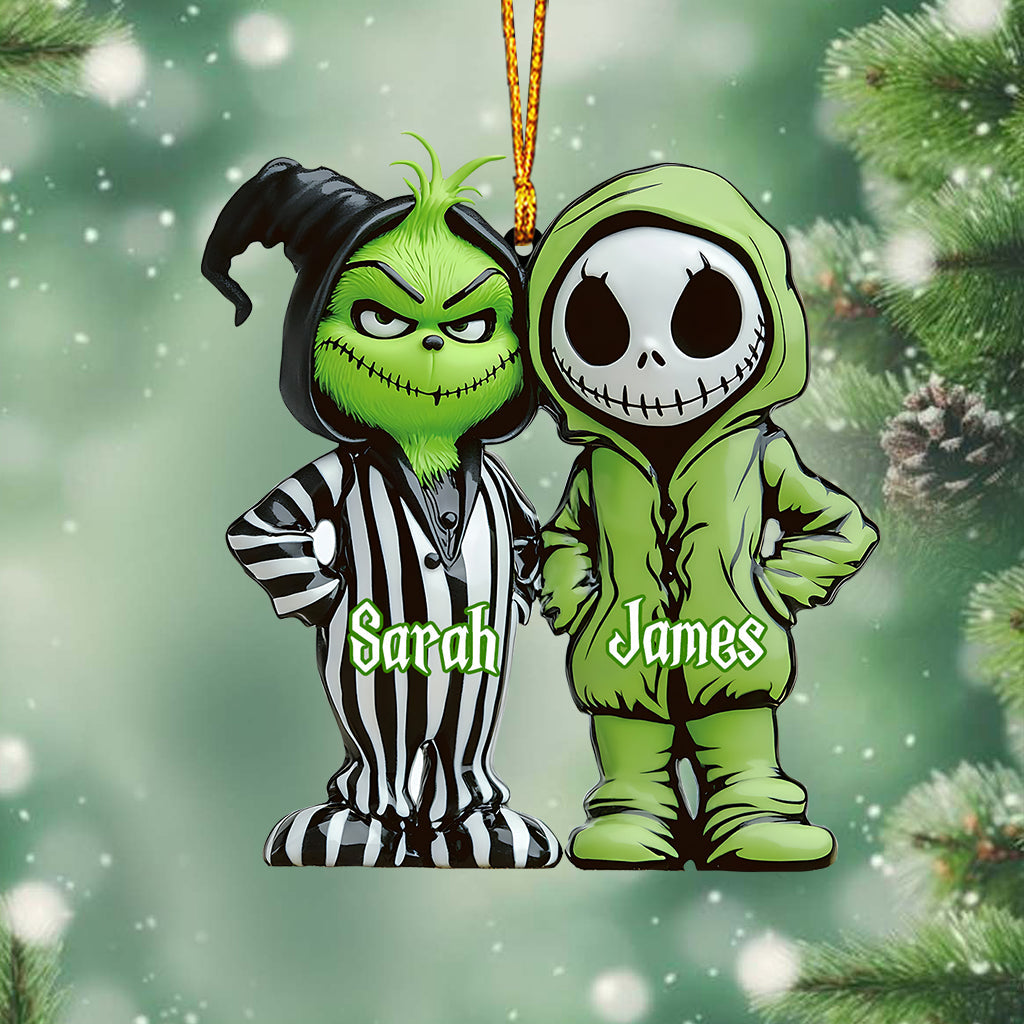 Personalized Grinch & Nightmare Before Christmas Ornament Gift Ornament GradoCreations