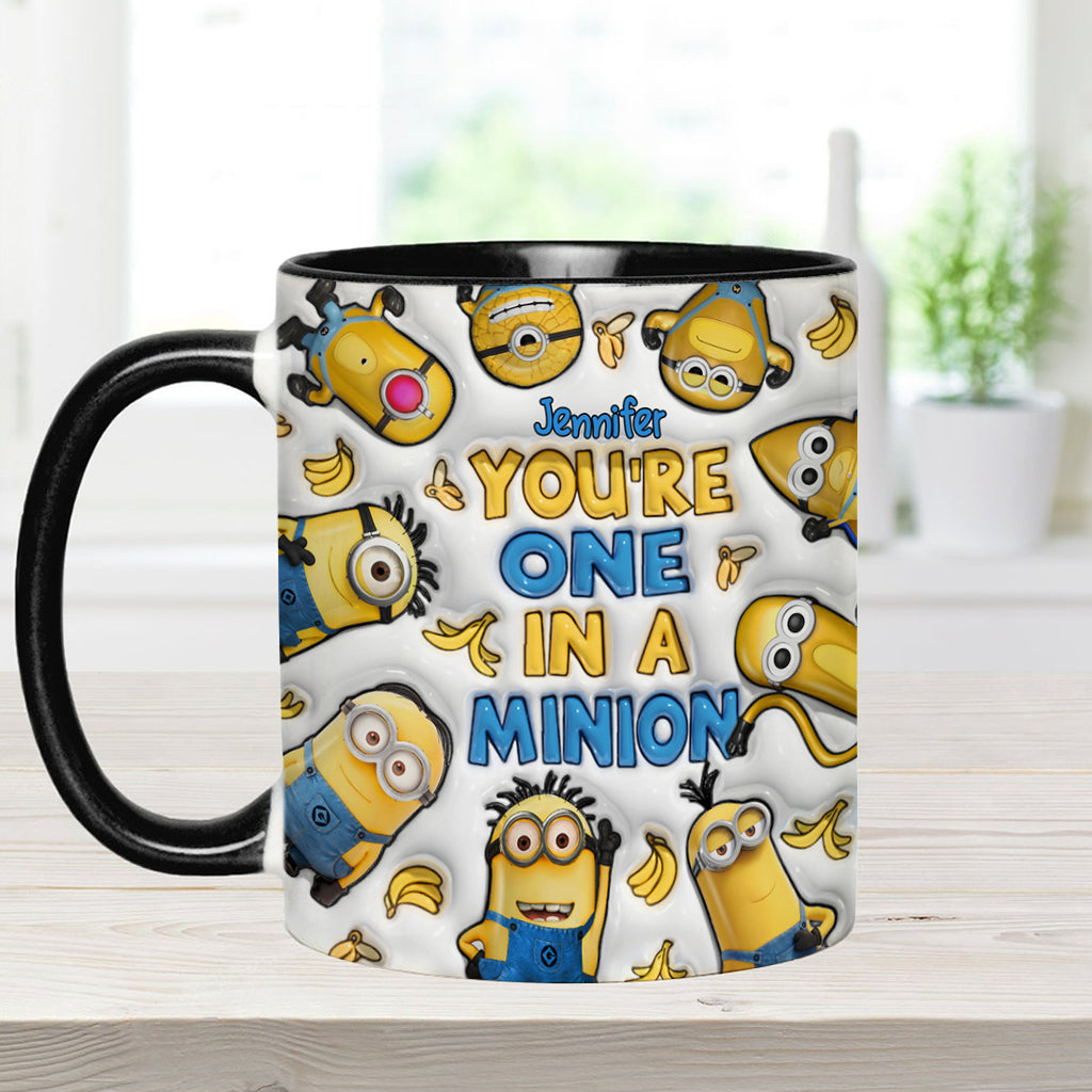 Personalized Minion Accent Mug Custom Name Gift for Birthday Accent Mug GradoCreations