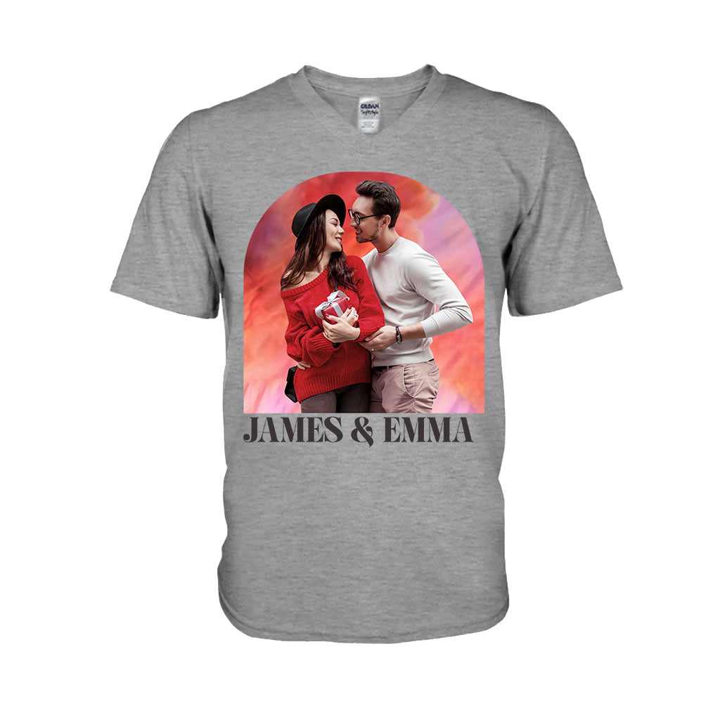 Personalized Couple T-shirt & Hoodie Custom Names Gift for Valentine’s Day T-shirt & Hoodie GradoCreations
