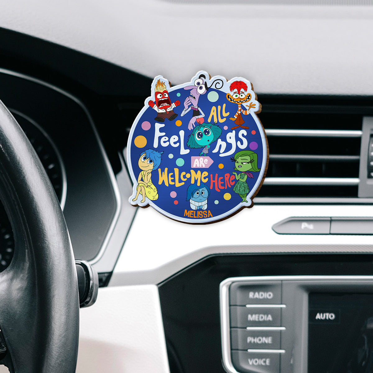 Personalized Shaped Car Visor Clip All Feelings Welcome Gift Shaped Car Visor Clip GradoCreations