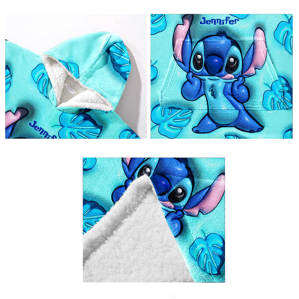 Personalized Ohana Blanket Hoodie Custom Name Gift for Family Blanket Hoodie GradoCreations