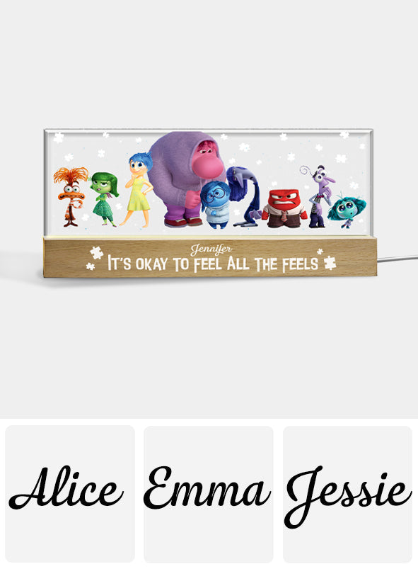Personalized Autism Awareness LED Night Light Custom Name Gift Custom LED Night Light GradoCreations