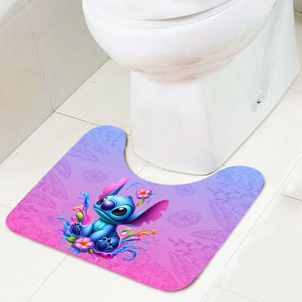 Personalized Ohana Bathroom Curtain & Mats Set Unique Gift for Kids Bathroom Curtain & Mats Set GradoCreations