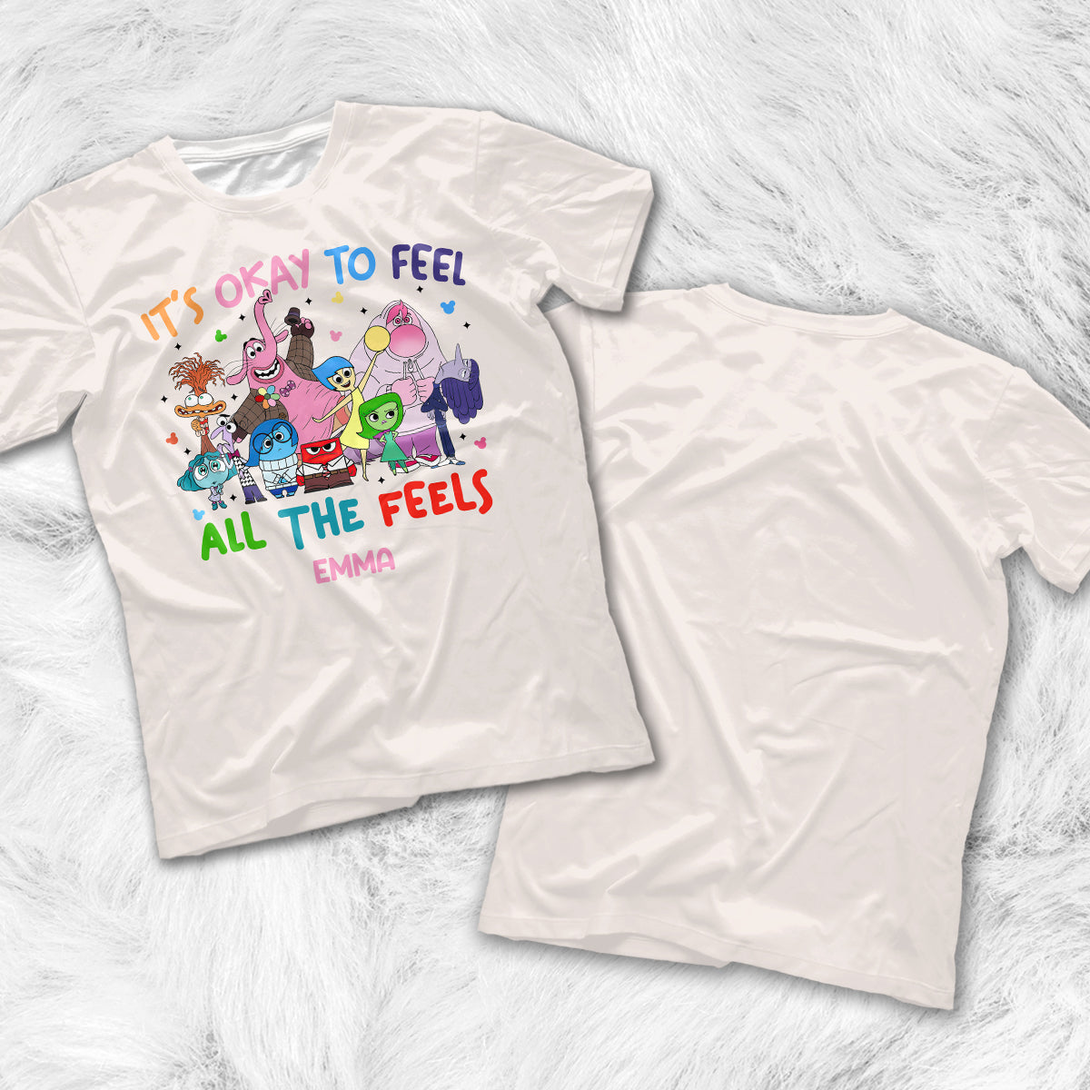 Personalized All Over Shirt & Shorts Set for Women - Colorful Feelings Gift All Over Shirt & Women Shorts GradoCreations