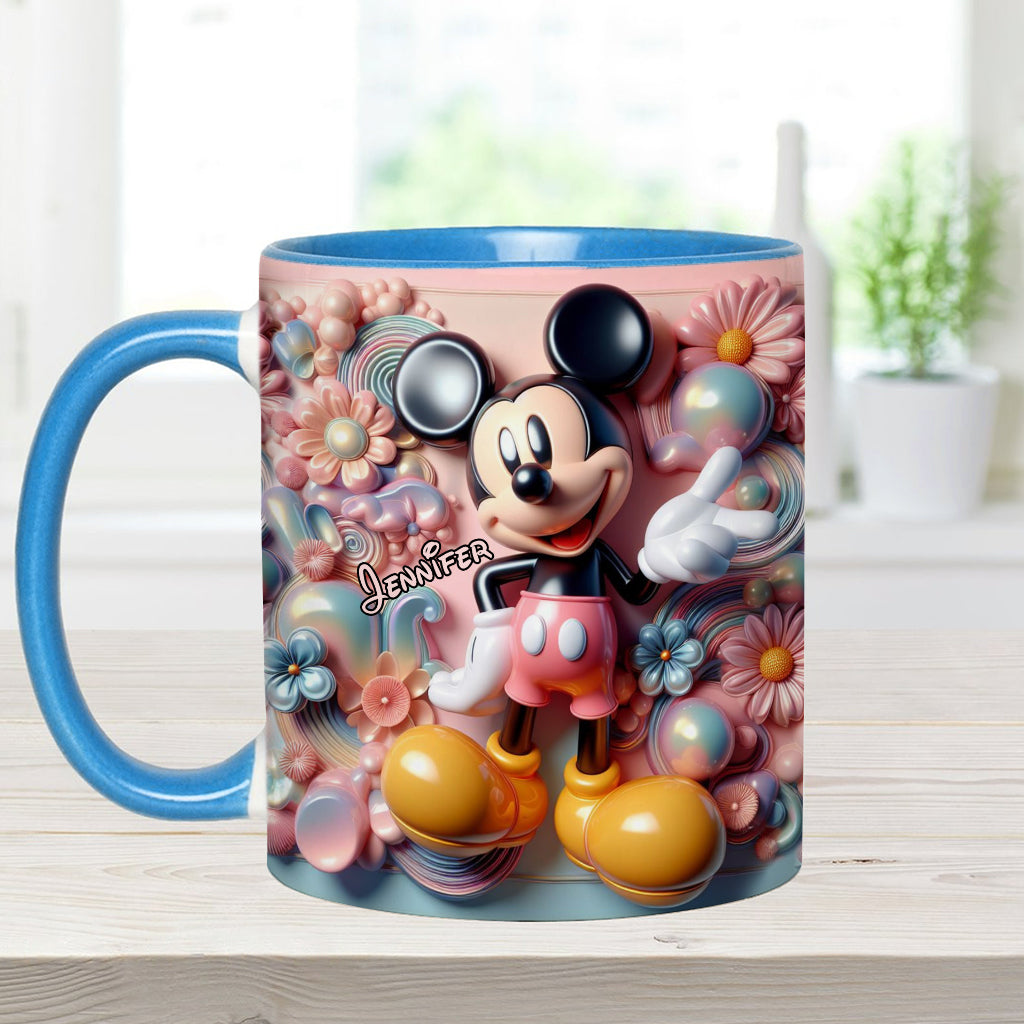 Personalized Ceramic Accent Mug with Magical Mouse Design for Christmas or Birthday Accent Mug GradoCreations