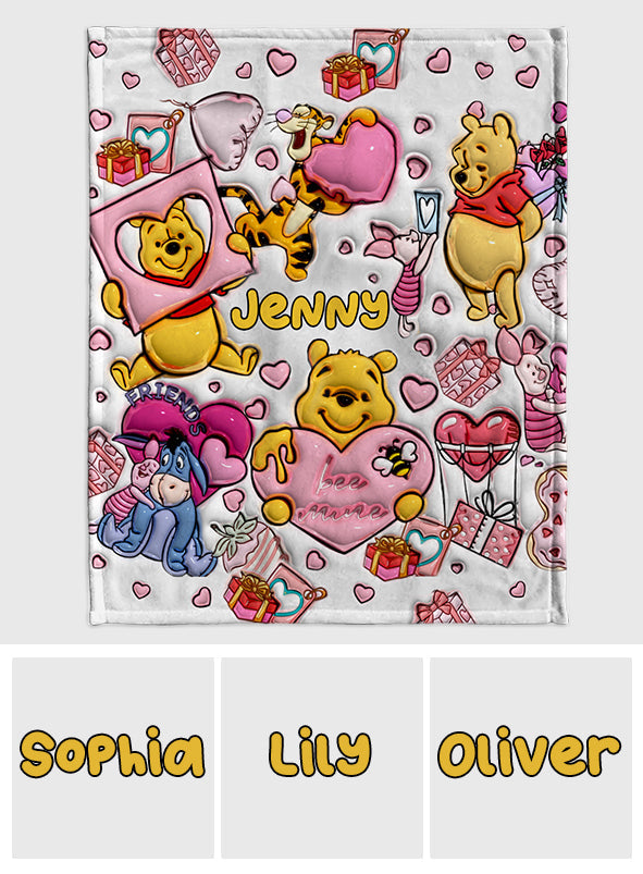 Personalized Winnie the Pooh Mouse Blanket Unique Gift for Loved Ones Blanket GradoCreations