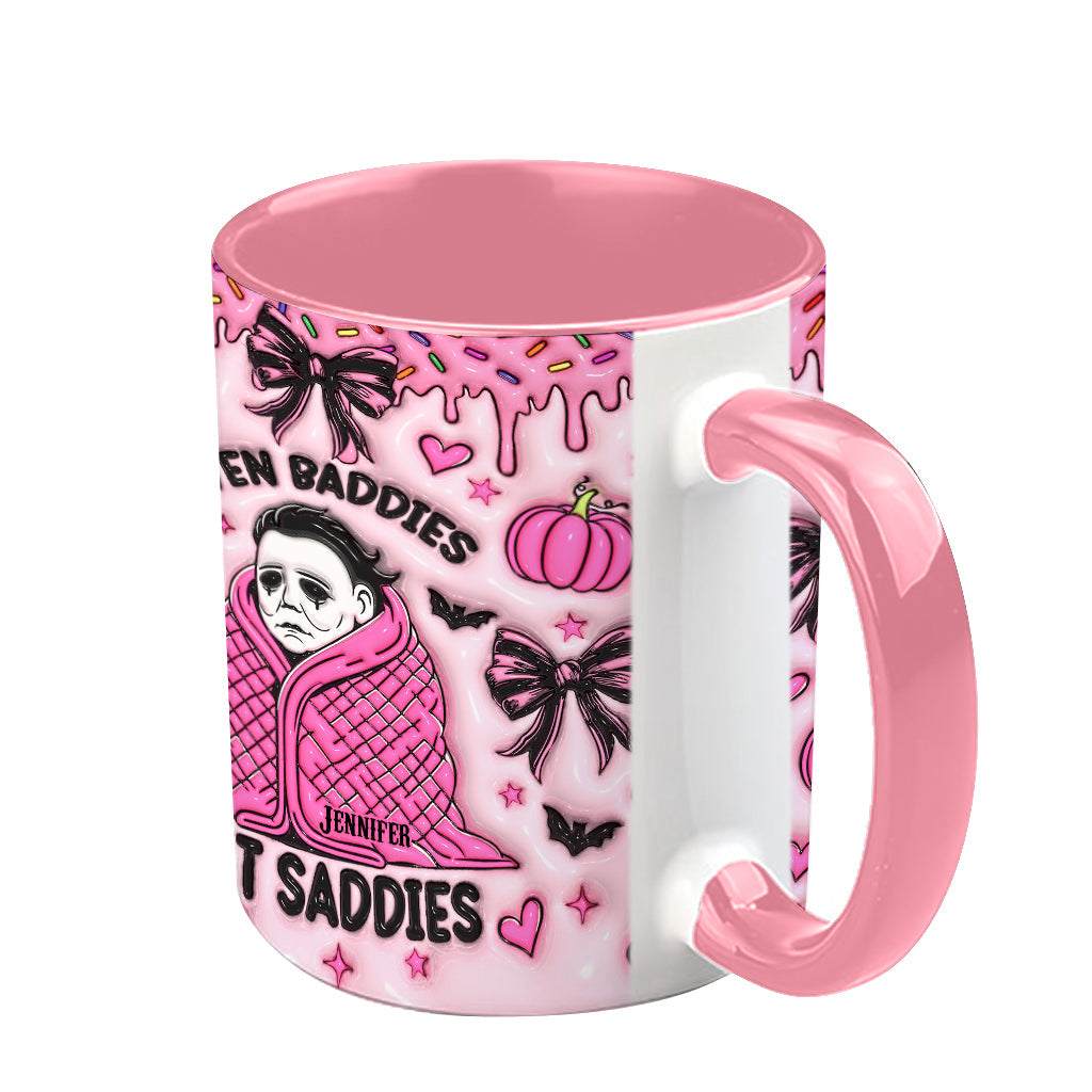Personalized Two-Tone Accent Mug with Halloween Theme Gift Accent Mug GradoCreations