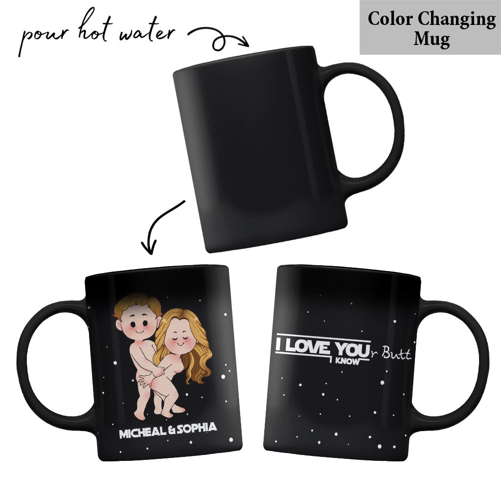 Personalized Black Coffee Mug Custom Couple Names Gift Idea Mug GradoCreations