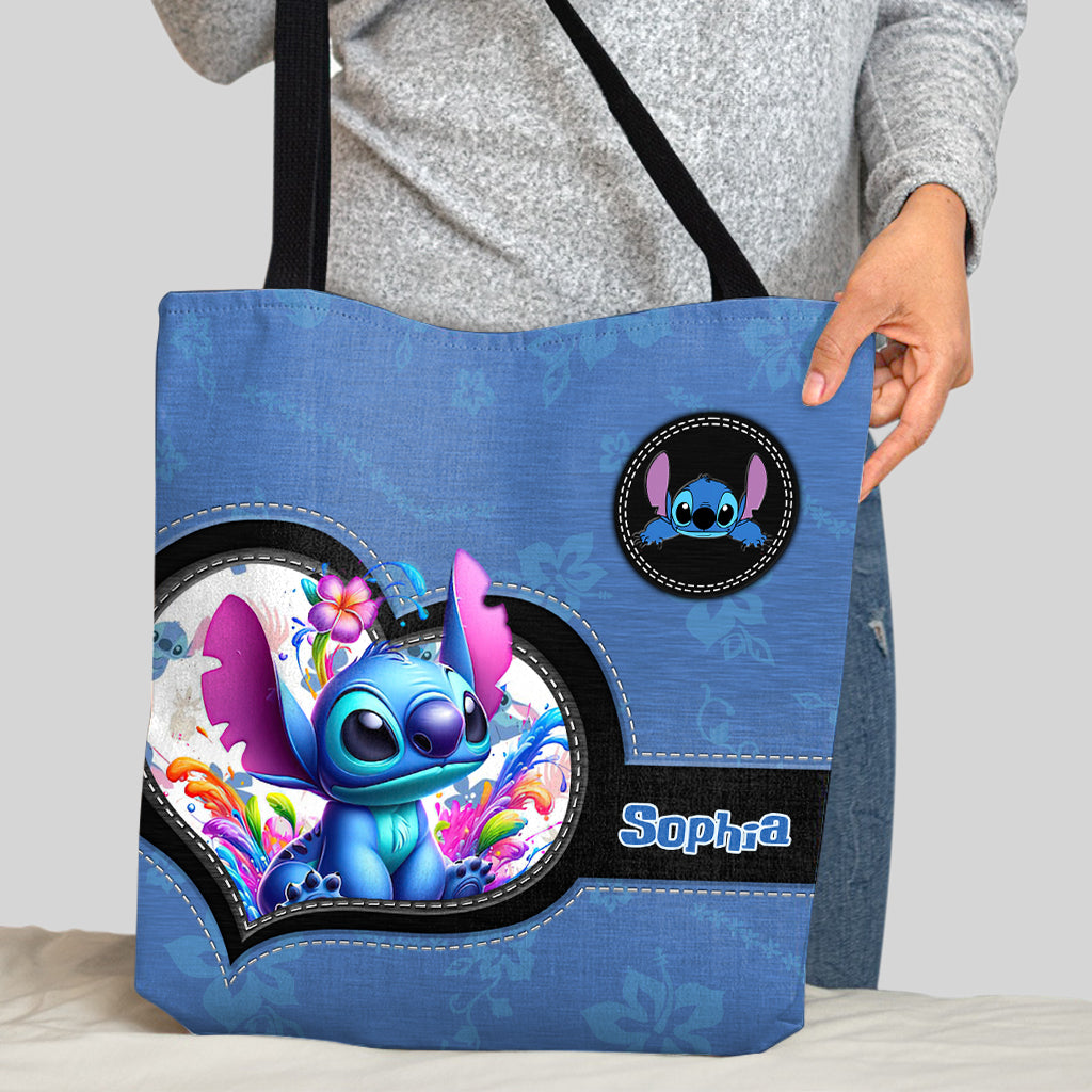 Personalized Blue Ohana Tote Bag Custom Name Gift for Mom Tote Bag GradoCreations