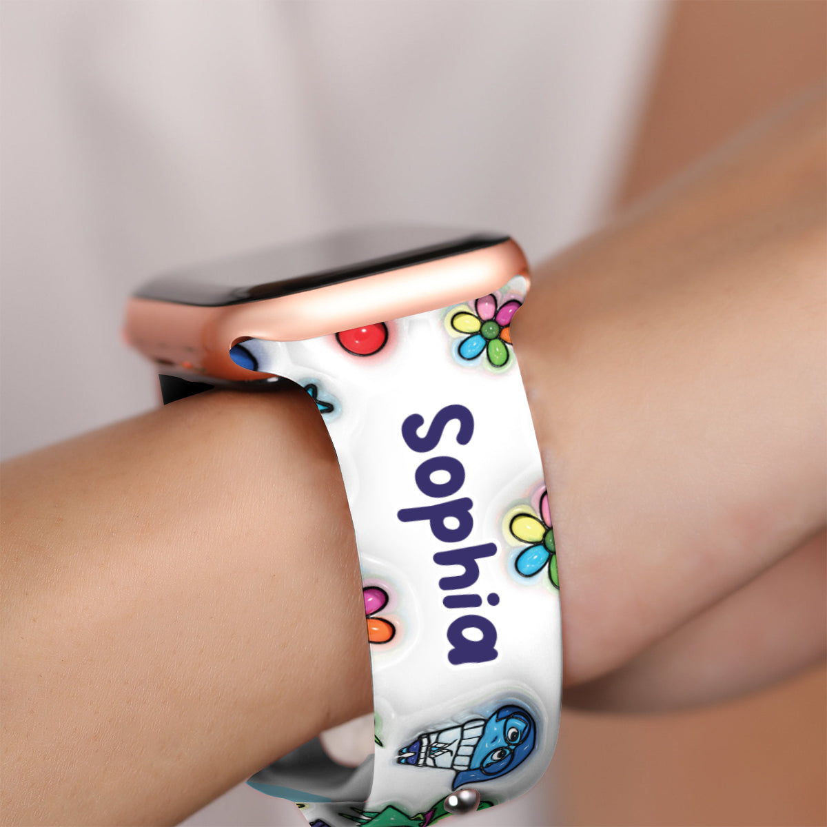 Personalized Silicone Apple Watch Band Custom Name Gift Apple Watch Band GradoCreations