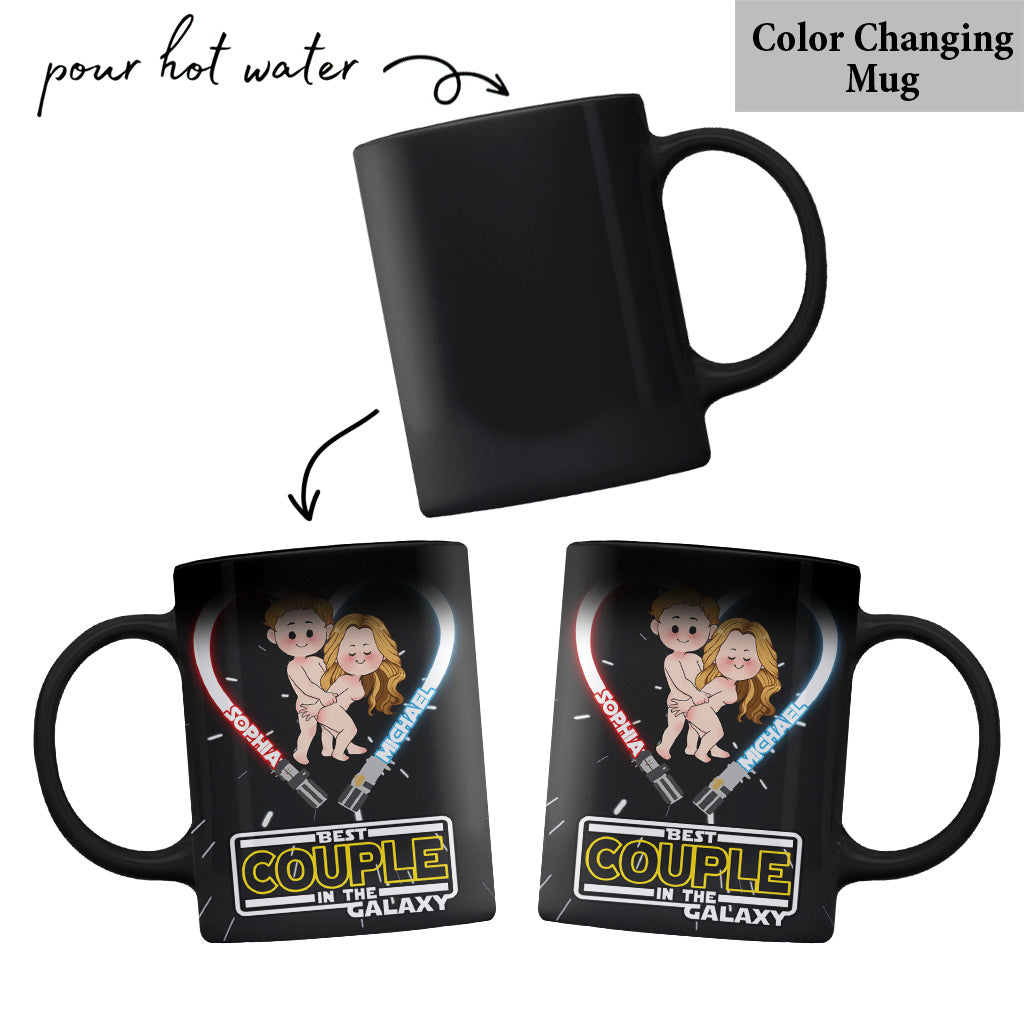 Personalized Couple Mug Custom Names Best Couple in the Galaxy Gift Mug GradoCreations