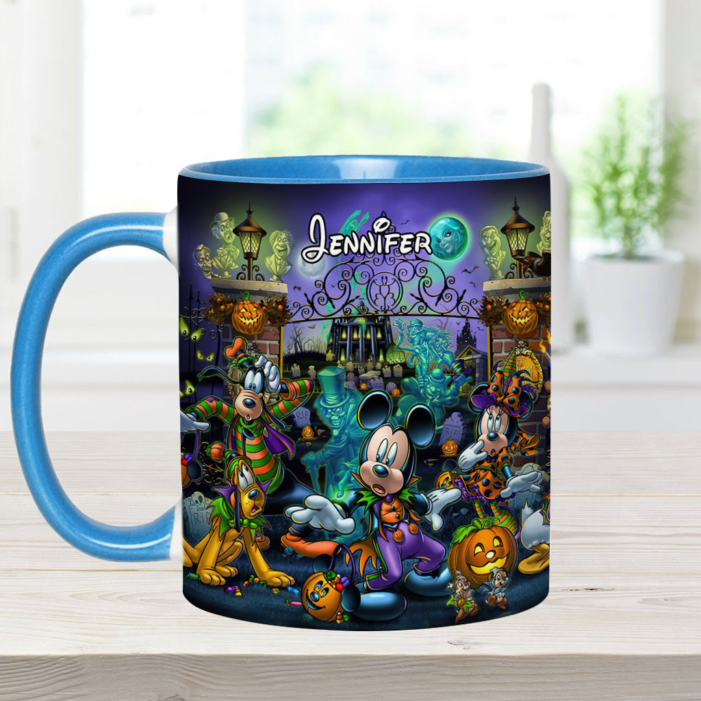 Personalized Halloween Accent Mug Custom Name Gift Idea Accent Mug GradoCreations