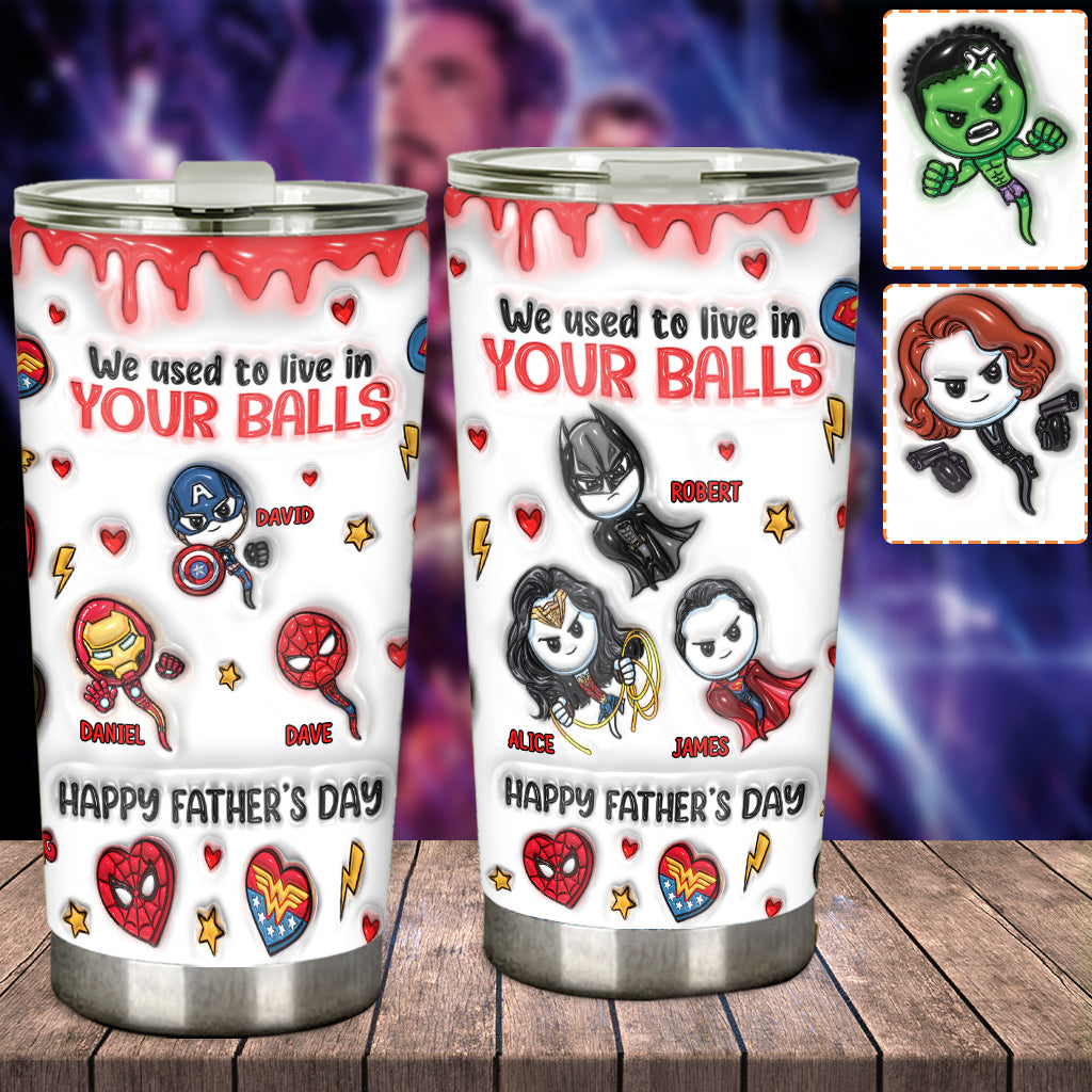 Personalized Marvelous Universe Tumbler Custom Name Gift for Dad Tumbler GradoCreations