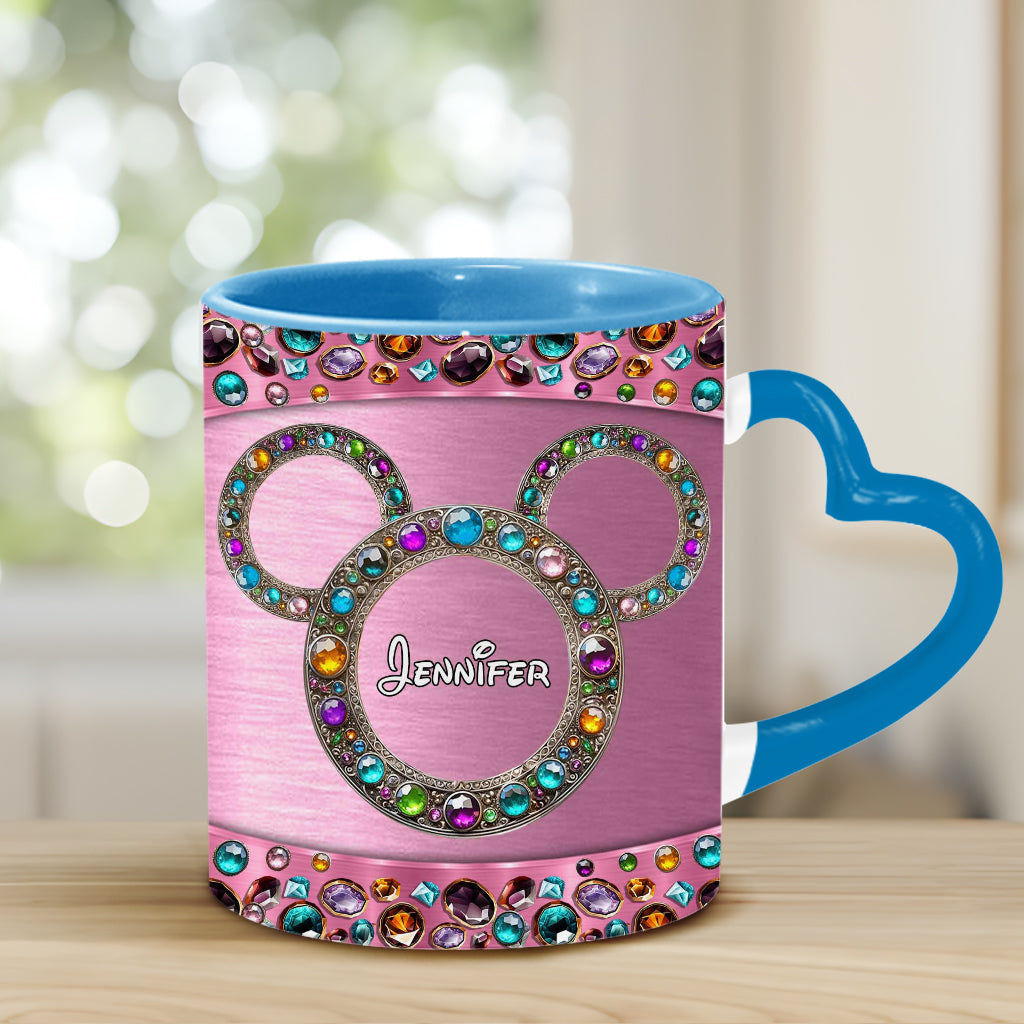 Personalized Heart Handle Mug Custom Name Gift for Mom Heart Handle Mug GradoCreations