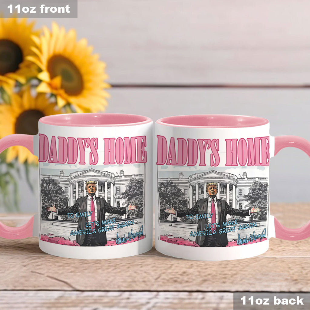 Personalized Two-Tone Accent Mug Custom Name Gift for Dad Accent Mug GradoCreations