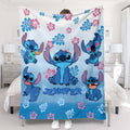 Personalized Blue Gradient Ohana Blanket Custom Name Gift Blanket GradoCreations