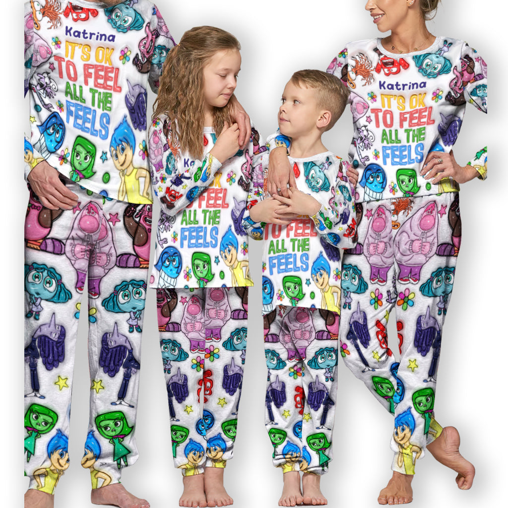 Personalized Pajama Set Cute Long Sleeve Leggings Gift for Kids Pajamas Set GradoCreations