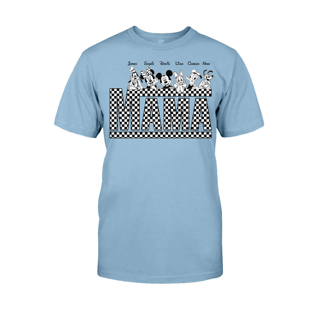 Personalized Vintage Checkered Mouse T-Shirt & Hoodie for Mom and Dad T-shirt & Hoodie GradoCreations