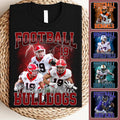 Personalized Football T-Shirt and Hoodie Custom Game Day Gift T-shirt & Hoodie GradoCreations