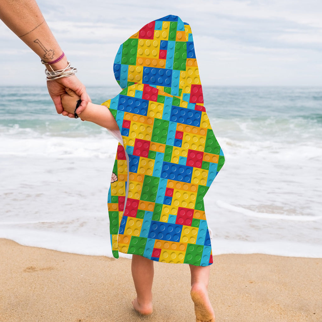 Personalized Kids Hooded Towel Poncho - Custom Name Gift Kid Hooded Towel Poncho GradoCreations