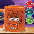 Personalized Two-Tone Accent Mug with Emotive Character - Custom Name Gift Accent Mug GradoCreations