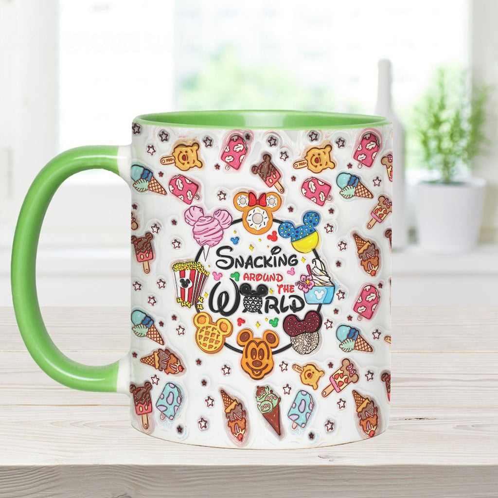 Personalized Snacking Around the World Accent Mug Gift for Mom Accent Mug GradoCreations