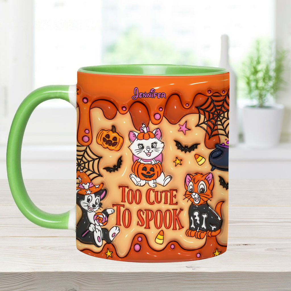 Personalized Halloween Accent Mug Cute Cat Design Gift Accent Mug GradoCreations