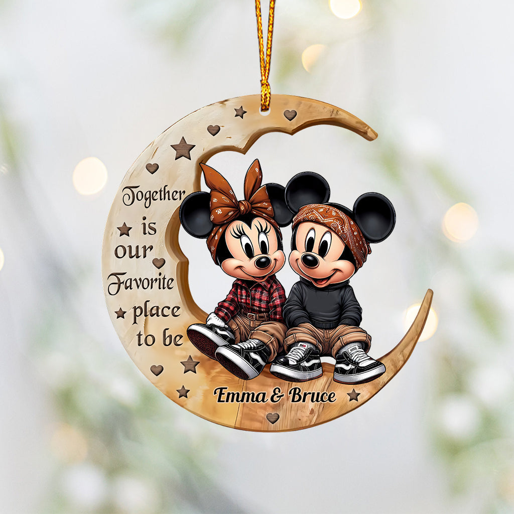 Personalized Acrylic Moon Ornament Custom Name Gift for Couples Ornament GradoCreations
