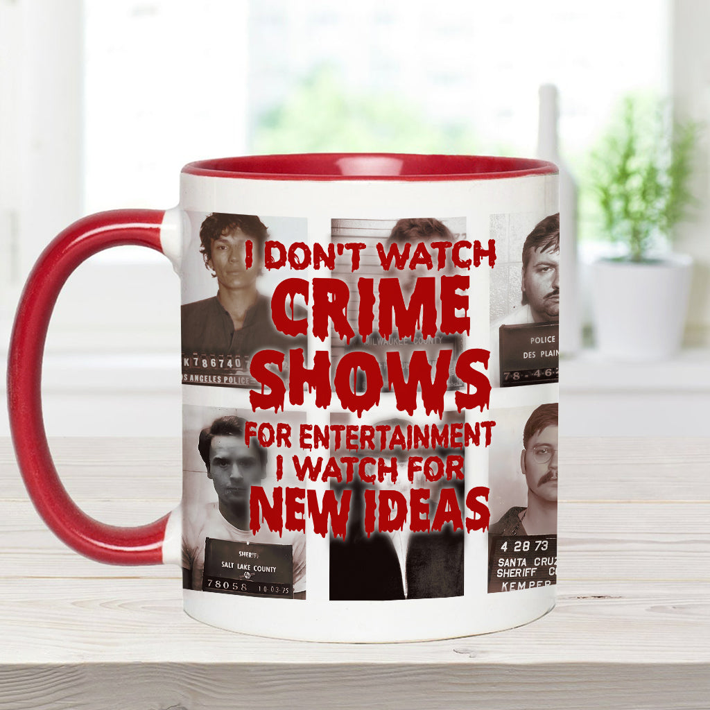 Personalized Accent Mug with Funny Crime Show Quote Gift Idea Accent Mug GradoCreations
