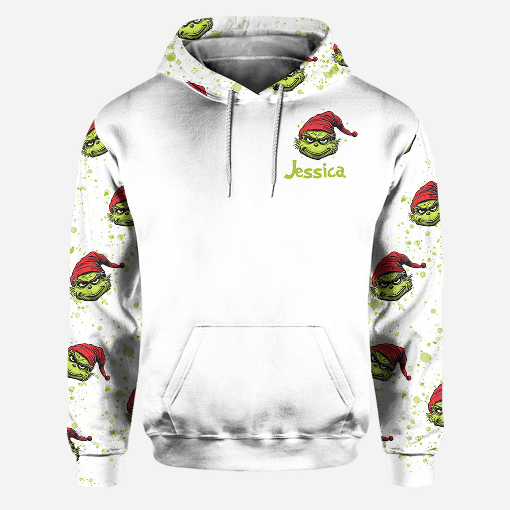 Personalized Grinch Hoodie & Leggings Set Custom Name Gift for Christmas Hoodie & Leggings GradoCreations