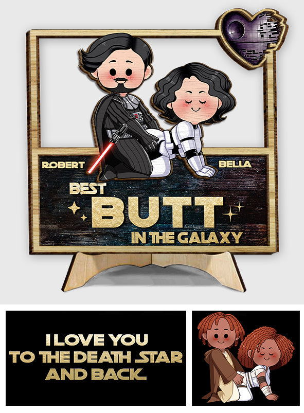 Personalized Star Wars 2 Layered Wood Sign Gift for Couples 2 Layered Wood Sign GradoCreations