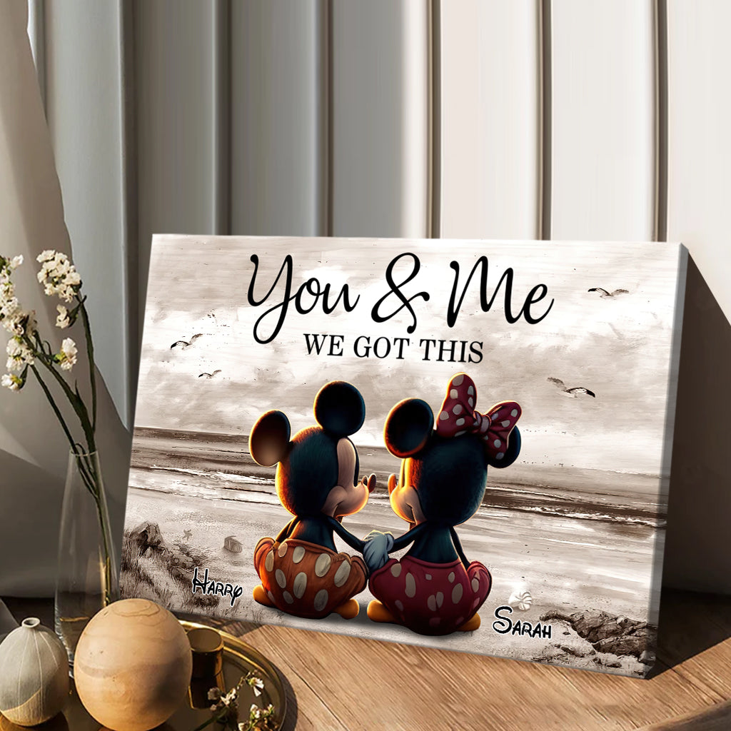 Personalized Couple Beach Scene Canvas Vintage Art Gift Canvas And Poster GradoCreations