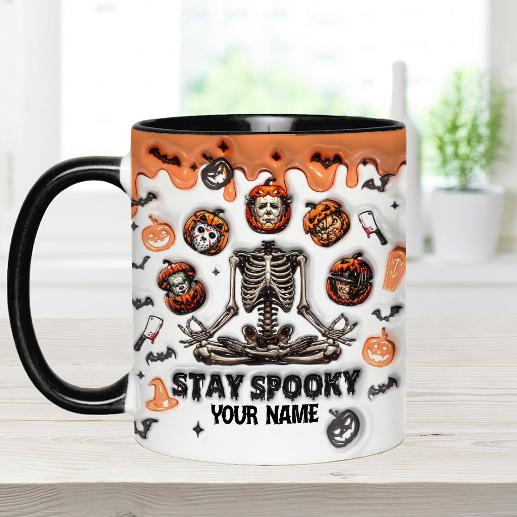 Personalized Stay Spooky Accent Mug Custom Name Gift Accent Mug GradoCreations