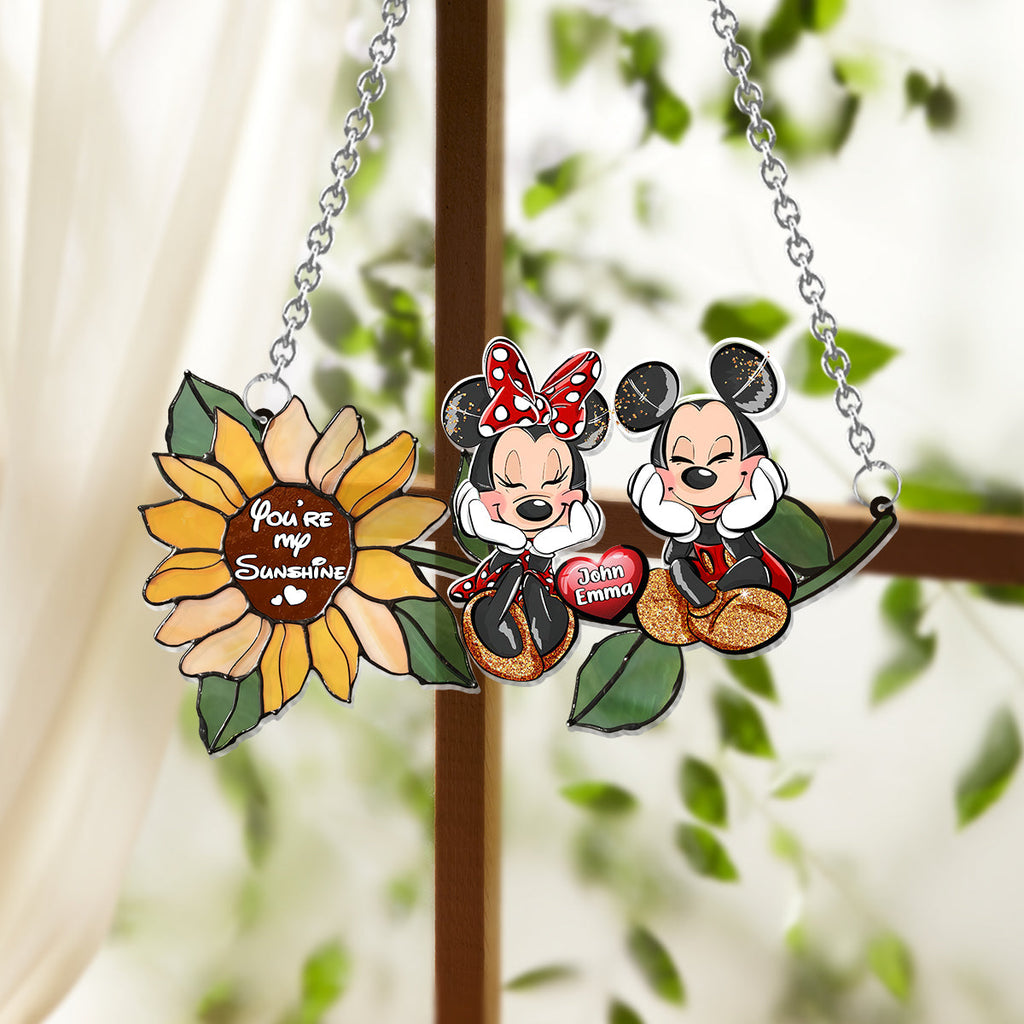 Personalized Sunflower Suncatcher Ornament for Home Decor Window Hanging Suncatcher Ornament GradoCreations