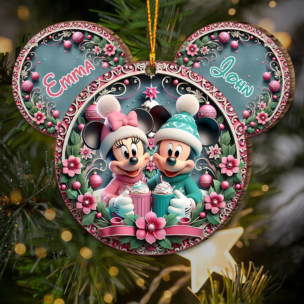 Personalized Mouse Ornament with Custom Names for Christmas Ornament GradoCreations