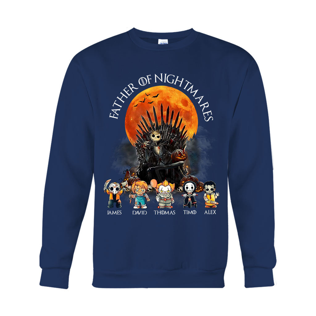 Personalized Father T-Shirt and Hoodie with 4 Character Design T-shirt & Hoodie GradoCreations