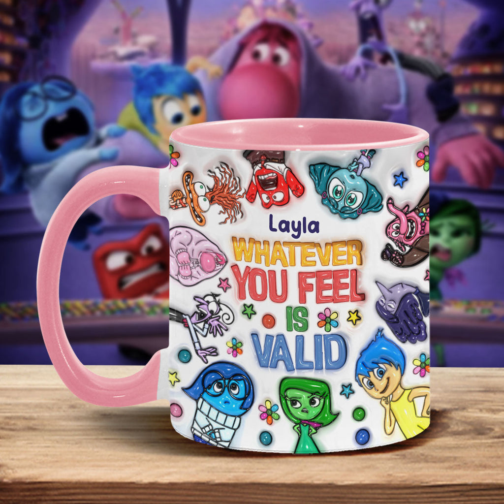 Personalized Accent Mug Whatever You Feel Valid Gift for Kids Accent Mug GradoCreations