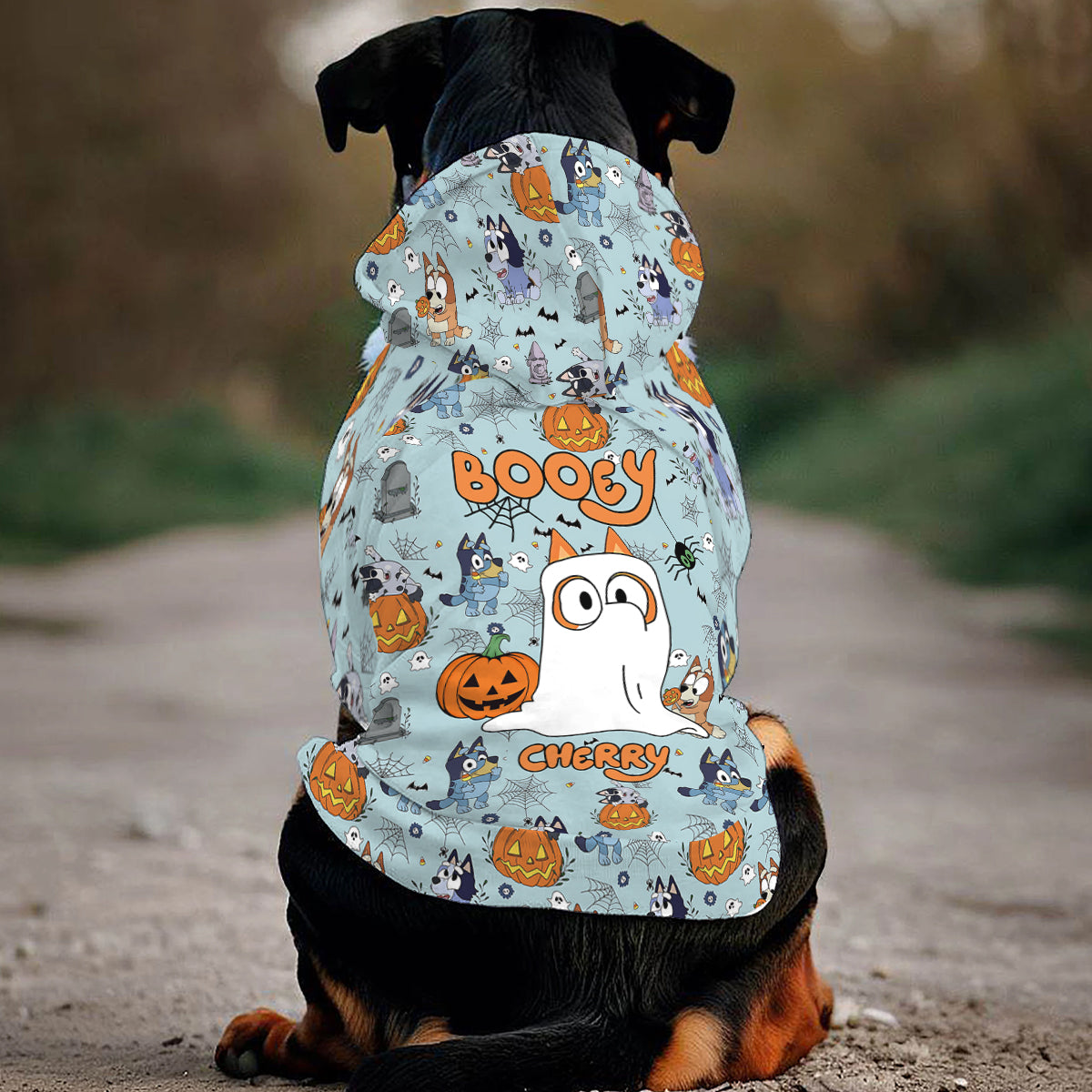Personalized Halloween Dog Hoodie Cute Booey Design for Pets Pet Hoodie GradoCreations
